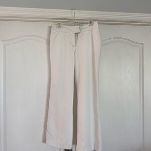 Ruby Rd. White Wide Leg Pants with Drawstring Waist